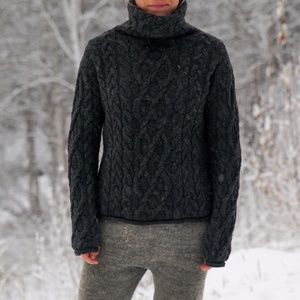 Aran Sweater 100% merino wool